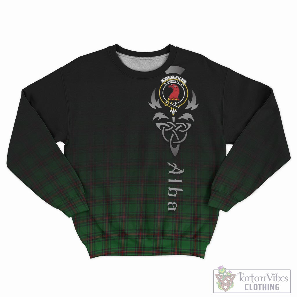 Halkerston Tartan Sweatshirt Featuring Alba Gu Brath Family Crest Celtic Inspired - Tartan Vibes Clothing