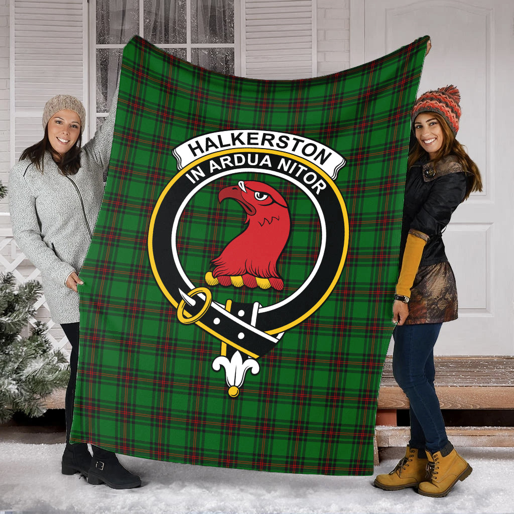 Halkerston Tartan Blanket with Family Crest - Tartan Vibes Clothing