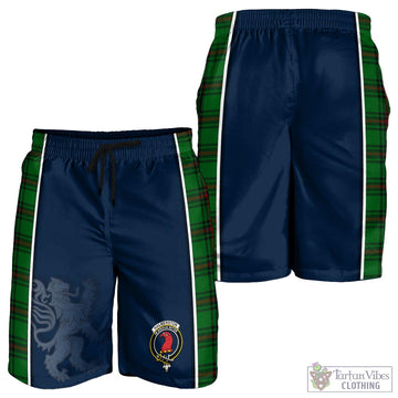 Halkerston Tartan Men's Shorts with Family Crest and Lion Rampant Vibes Sport Style - Tartan Vibes Clothing
