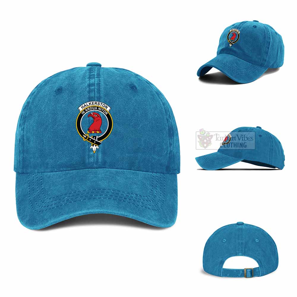Tartan Vibes Clothing Halkerston Clan Crest Denim Classic Cap