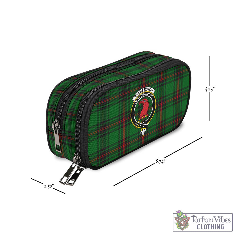 Halkerston Tartan Pen and Pencil Case with Family Crest - Tartan Vibes Clothing