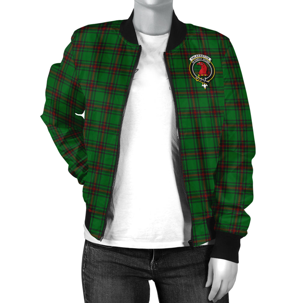 Halkerston Tartan Bomber Jacket with Family Crest - Tartan Vibes Clothing
