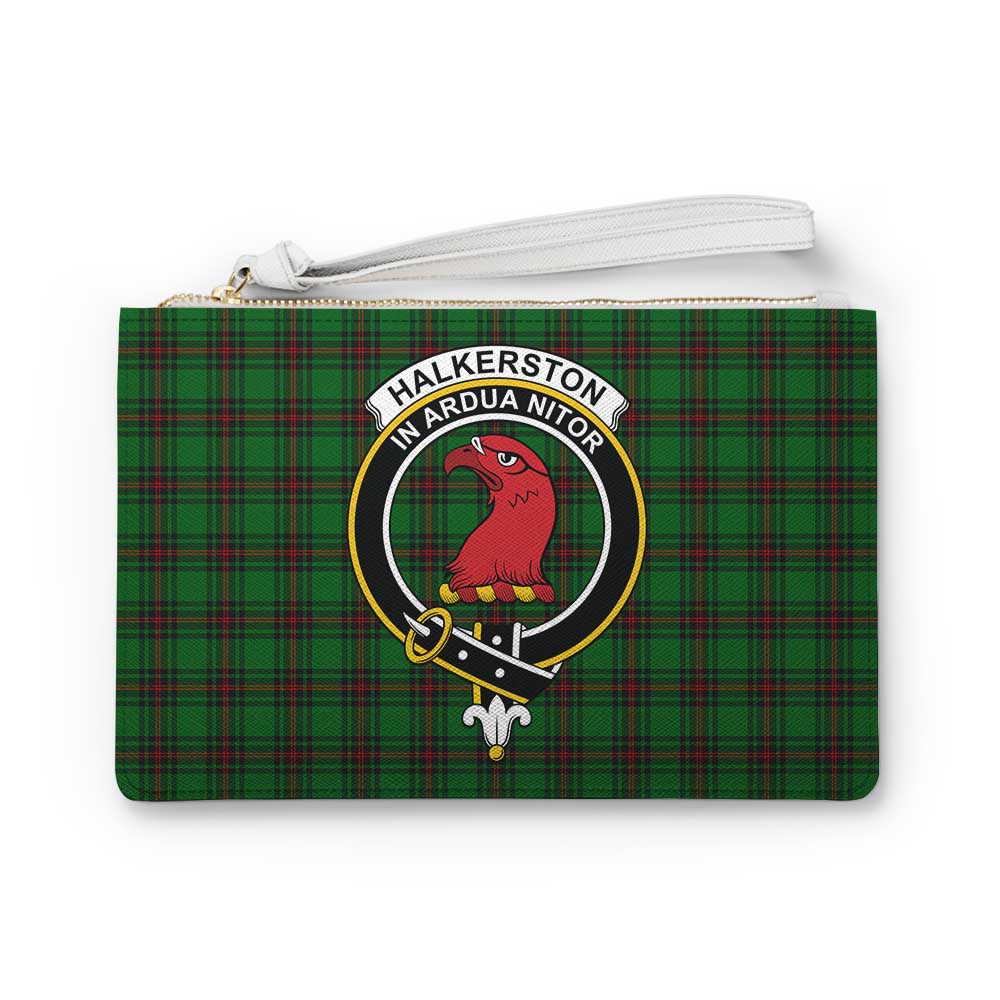 Tartan Vibes Clothing Halkerston Family Crest Tartan Clutch Bag