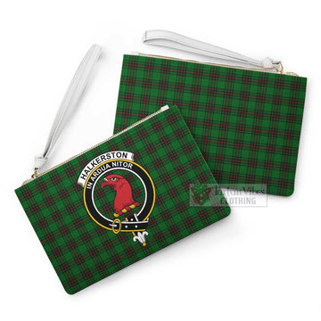 Tartan Vibes Clothing Halkerston Family Crest Tartan Clutch Bag