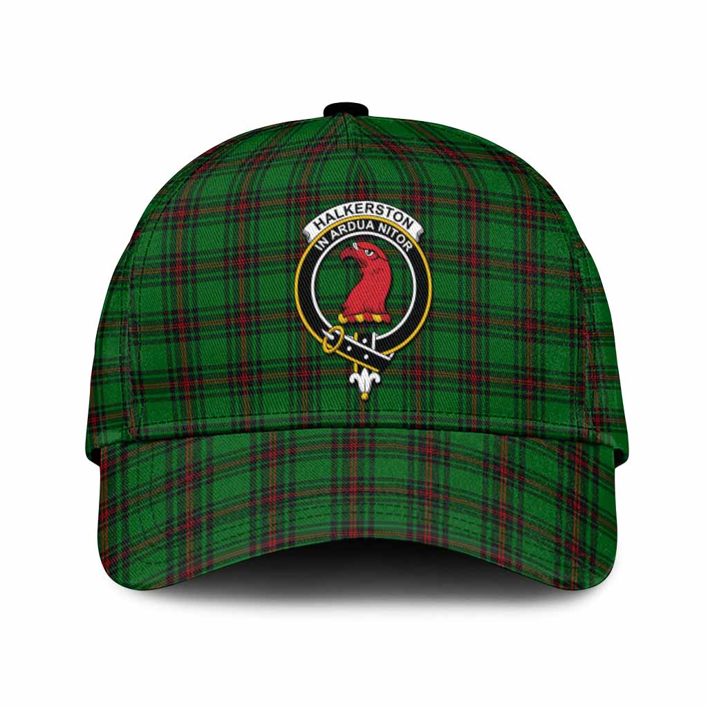 Halkerston Tartan Classic Cap with Family Crest