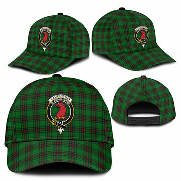 Halkerston Tartan Classic Cap with Family Crest