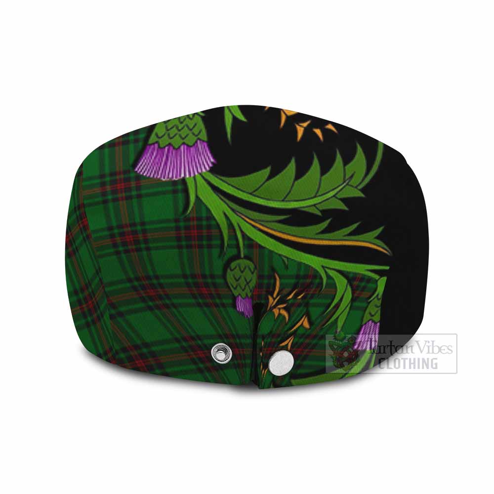 Halkerston Tartan Flat Cap, Jeff Cap Scottish Thistle Pride Heritage Art