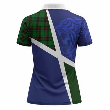 Halkerston The Scottish Football Crest Women Polo Shirt Lion-Tartan Army
