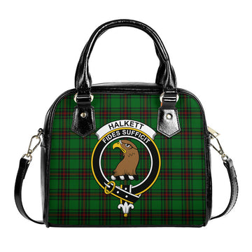 Halkett Tartan Shoulder Handbags with Family Crest One Size 9*21*24 cm (3.54*8.27*9.45 inches) - Tartan Vibes Clothing