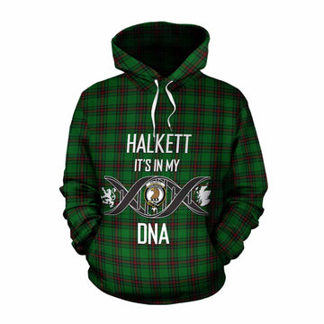 Halkett Tartan Cotton Hoodie with Family Crest DNA In Me Style Pullover Hoodie XS - Tartan Vibes Clothing