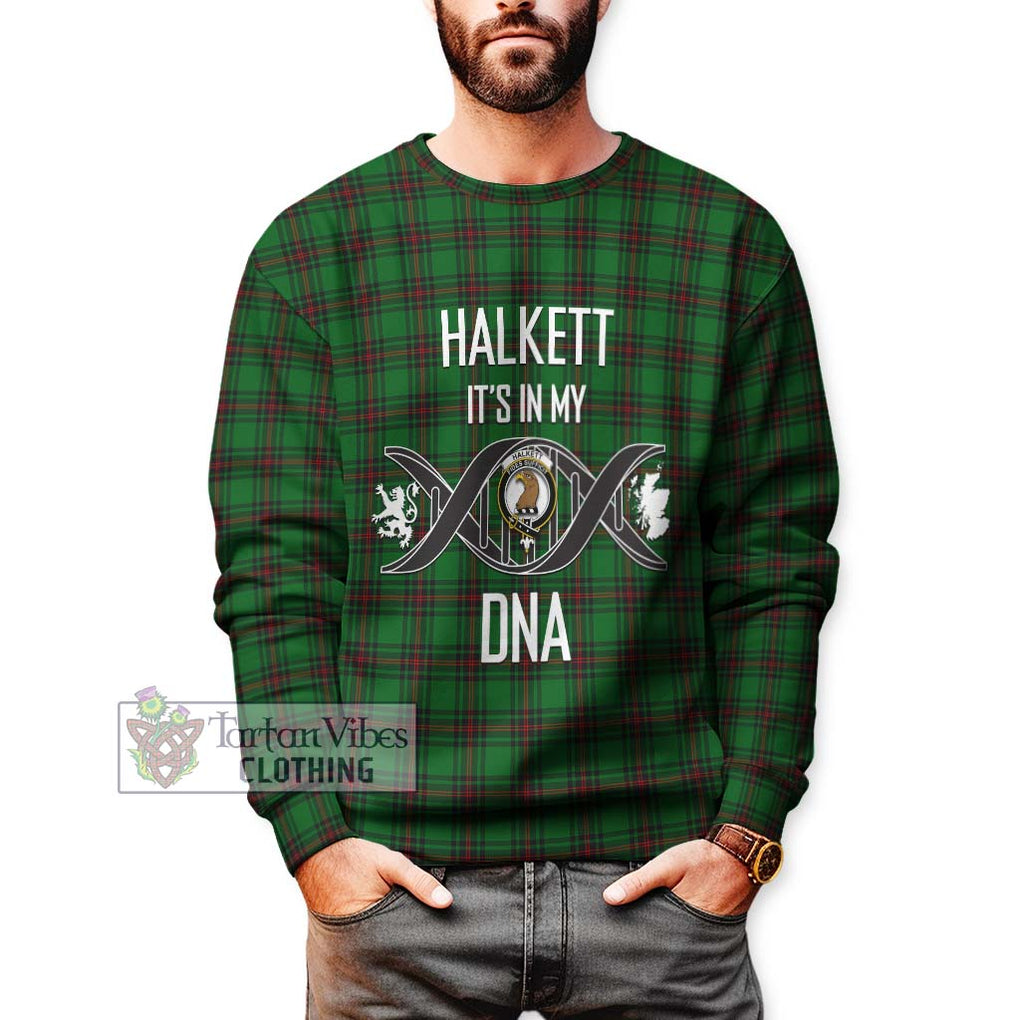 Halkett Tartan Sweatshirt with Family Crest DNA In Me Style Unisex - Tartan Vibes Clothing