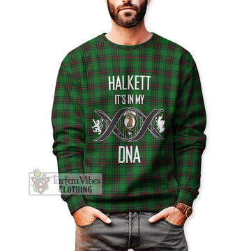 Halkett Tartan Sweatshirt with Family Crest DNA In Me Style Unisex - Tartan Vibes Clothing
