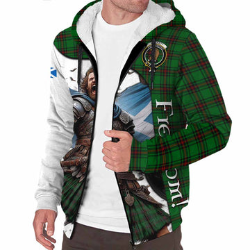 Halkett Crest Tartan Sherpa Hoodie Inspired by the Freedom of Scottish Warrior Unisex S - Tartan Vibes Clothing