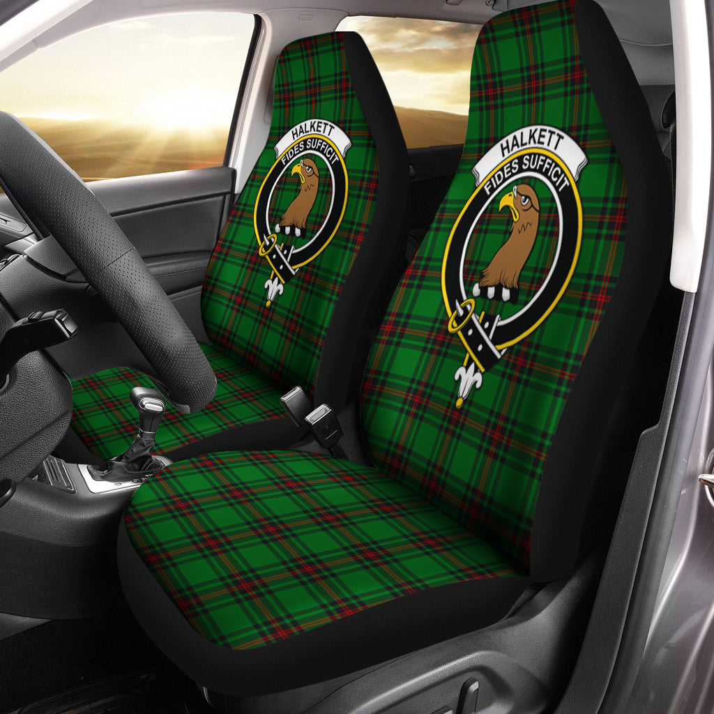 Halkett Tartan Car Seat Cover with Family Crest One Size - Tartan Vibes Clothing