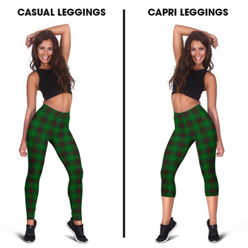 Halkett Tartan Womens Leggings Capri Leggings - Tartan Vibes Clothing