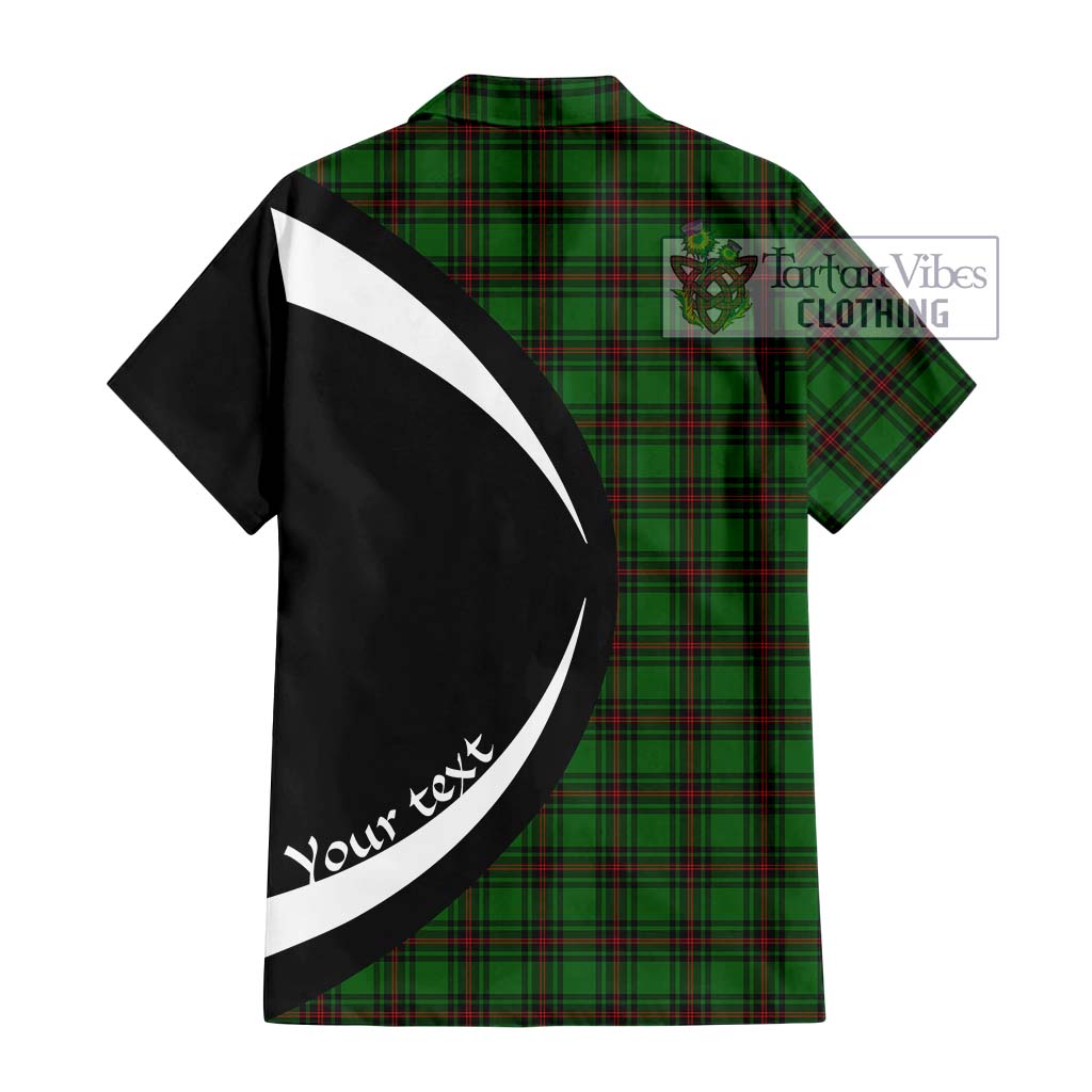 Halkett Tartan Hawaiian Shirt with Family Crest Circle Style - Tartan Vibes Clothing