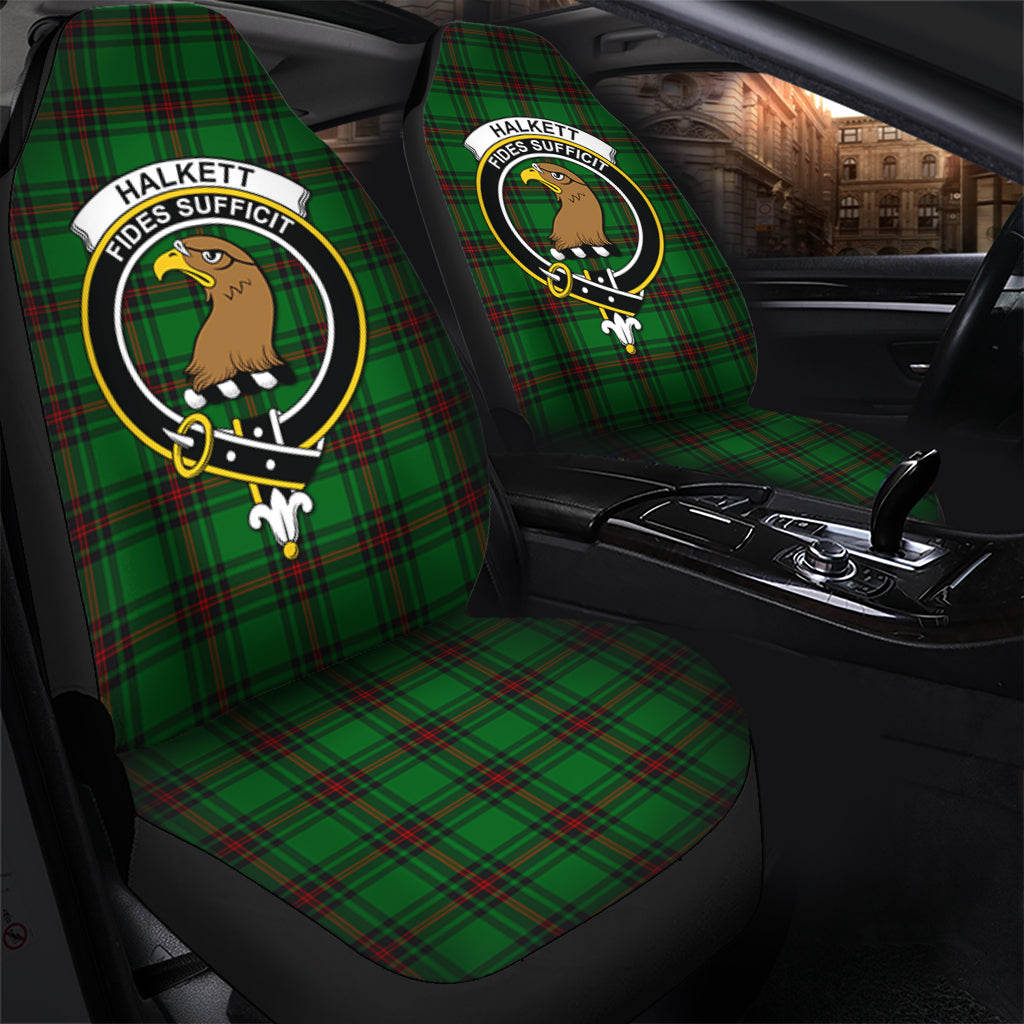 Halkett Tartan Car Seat Cover with Family Crest - Tartan Vibes Clothing
