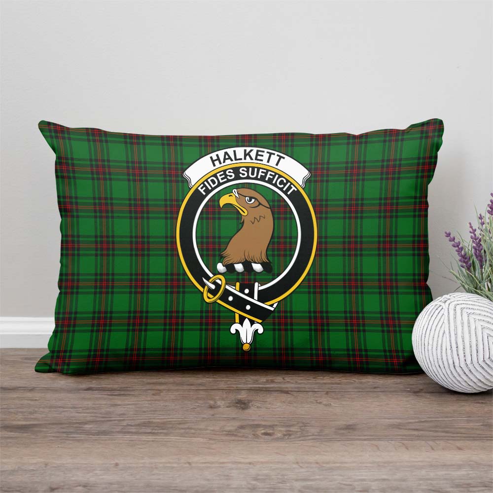 Halkett Tartan Pillow Cover with Family Crest - Tartan Vibes Clothing