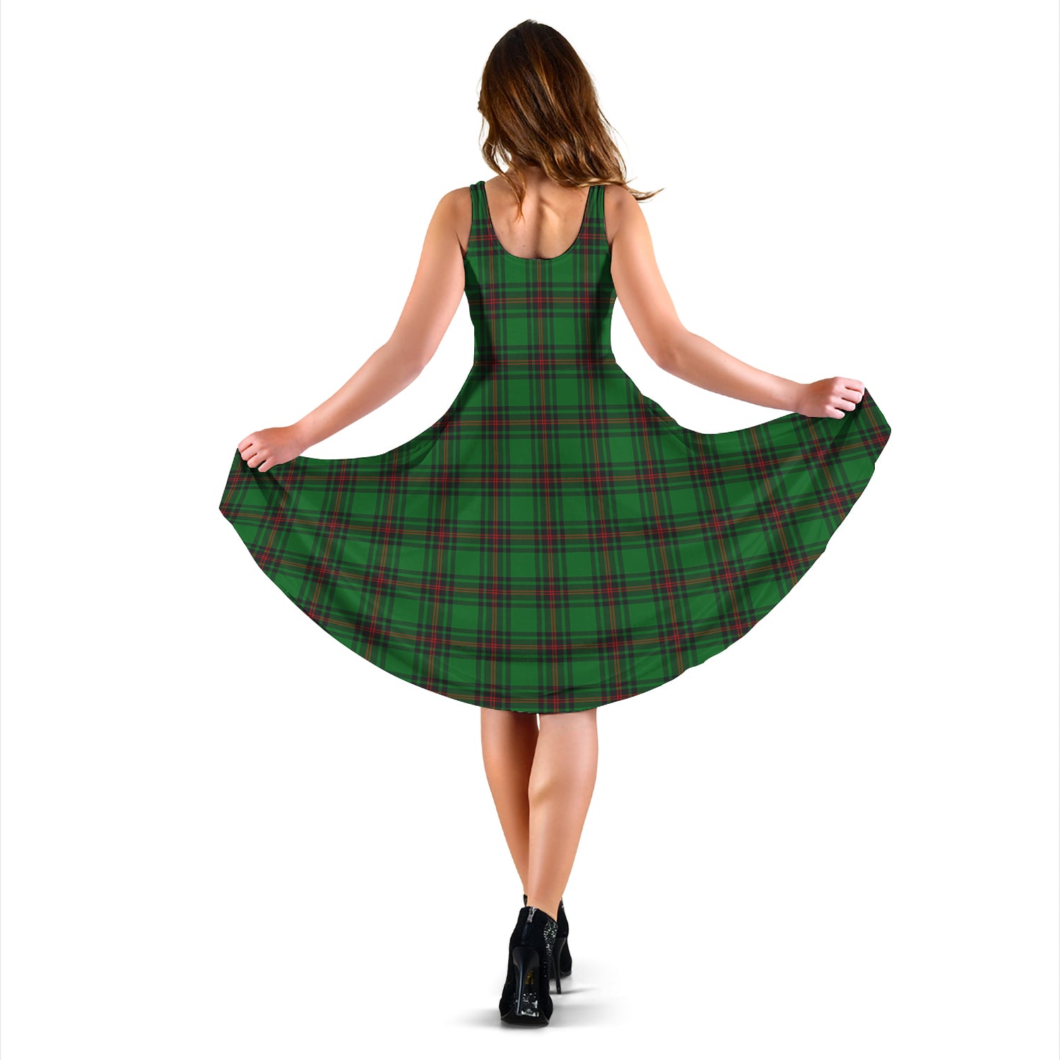 Halkett Tartan Sleeveless Midi Womens Dress - Tartan Vibes Clothing