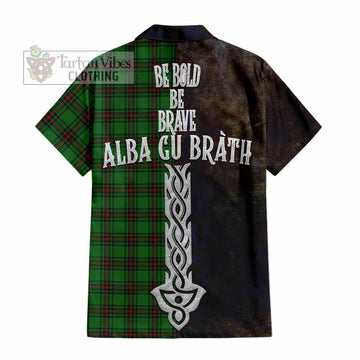 Halkett Tartan Family Crest Hawaiian Shirt Alba Gu Brath Be Brave Lion Ancient Style