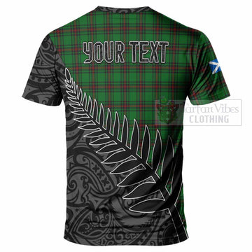 Halkett Crest Tartan T-Shirt with New Zealand Silver Fern Half Style - Tartan Vibes Clothing