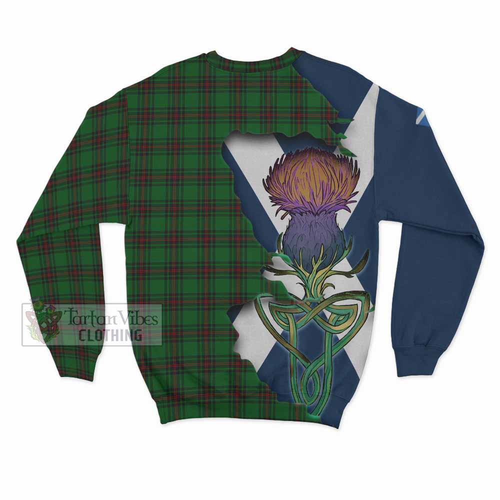 Halkett Tartan Family Crest Sweatshirt Scottish Thistle Celtic Inspired - Tartan Vibes Clothing