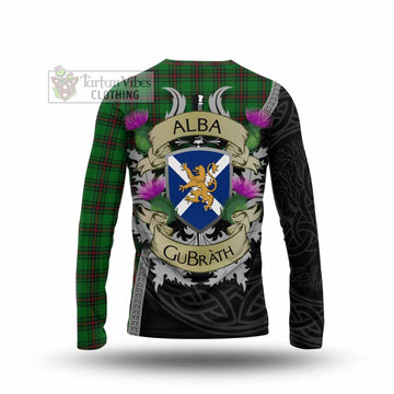Halkett Tartan Family Crest Long Sleeve T-Shirt Lion Rampant Royal Thistle Shield Celtic Inspired - Tartan Vibes Clothing