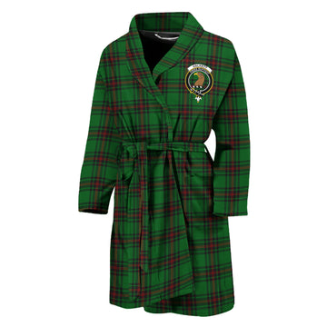 Halkett Tartan Bathrobe with Family Crest Unisex M - Tartan Vibes Clothing