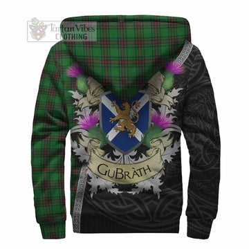 Halkett Tartan Family Crest Sherpa Hoodie Lion Rampant Royal Thistle Shield Celtic Inspired - Tartan Vibes Clothing