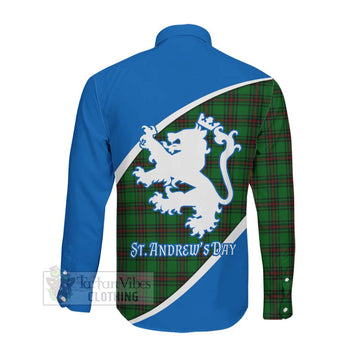 Halkett Family Crest Tartan Long Sleeve Button Shirt Celebrate Saint Andrew's Day in Style Men's Shirt - Tartan Vibes Clothing