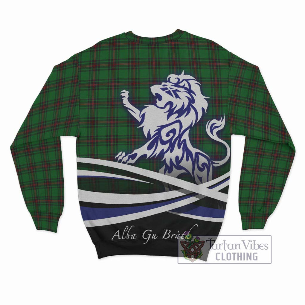 Halkett Tartan Sweatshirt with Alba Gu Brath Regal Lion Emblem - Tartan Vibes Clothing