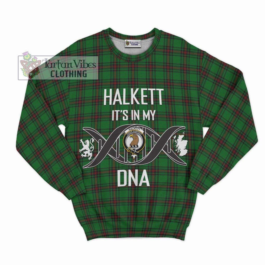 Halkett Tartan Sweatshirt with Family Crest DNA In Me Style - Tartan Vibes Clothing