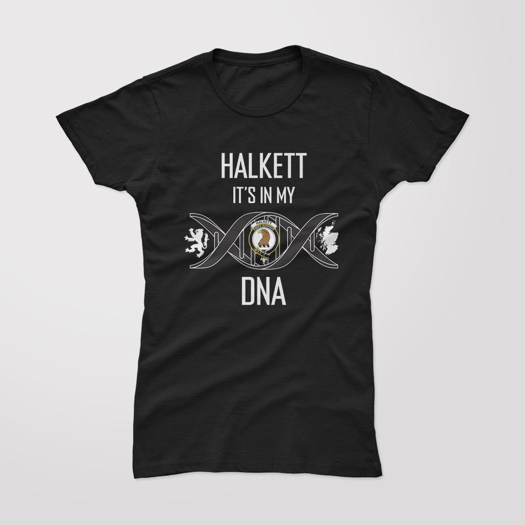 halkett-family-crest-dna-in-me-womens-t-shirt