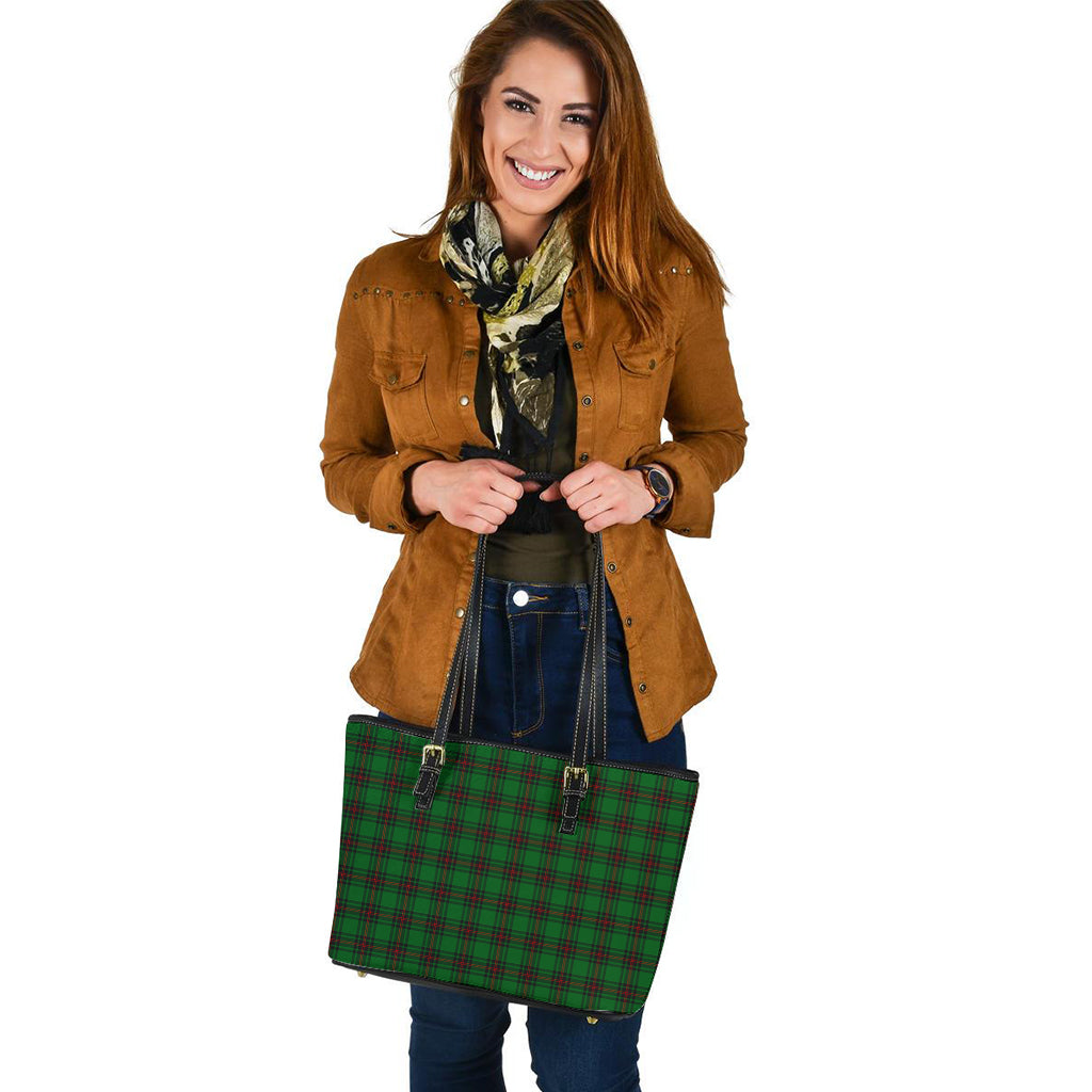 Halkett Tartan Leather Tote Bag - Tartan Vibes Clothing
