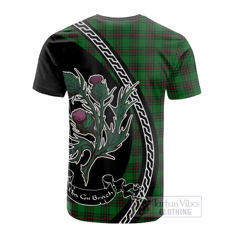 Halkett Family Crest Tartan Cotton T-shirt Alba Thistle Inspired - Tartan Vibes Clothing