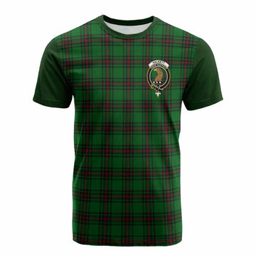 Halkett Tartan Accent Cotton T-shirt with Family Crest