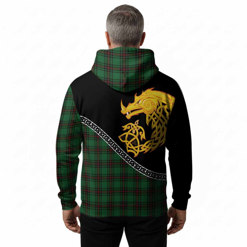 Halkett Tartan Crest Hoodie Legendary Dragon Knot Half Style