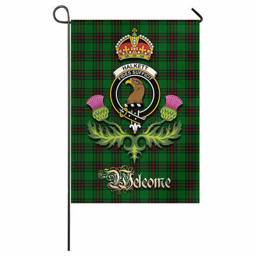 Halkett Tartan Family Crest Garden Flag Royal Thistle Welcome Style