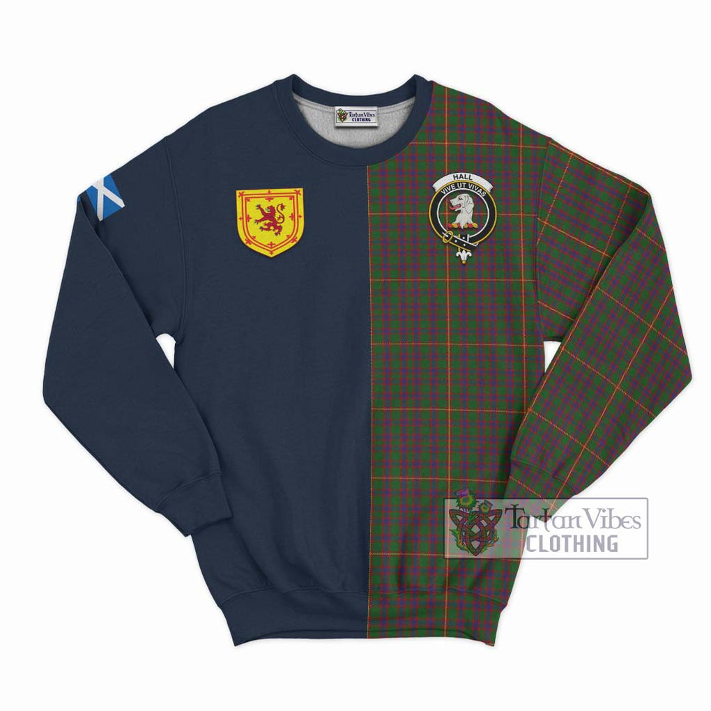 Tartan Vibes Clothing Hall Tartan Sweatshirt with Scottish Lion Royal Arm Half Style