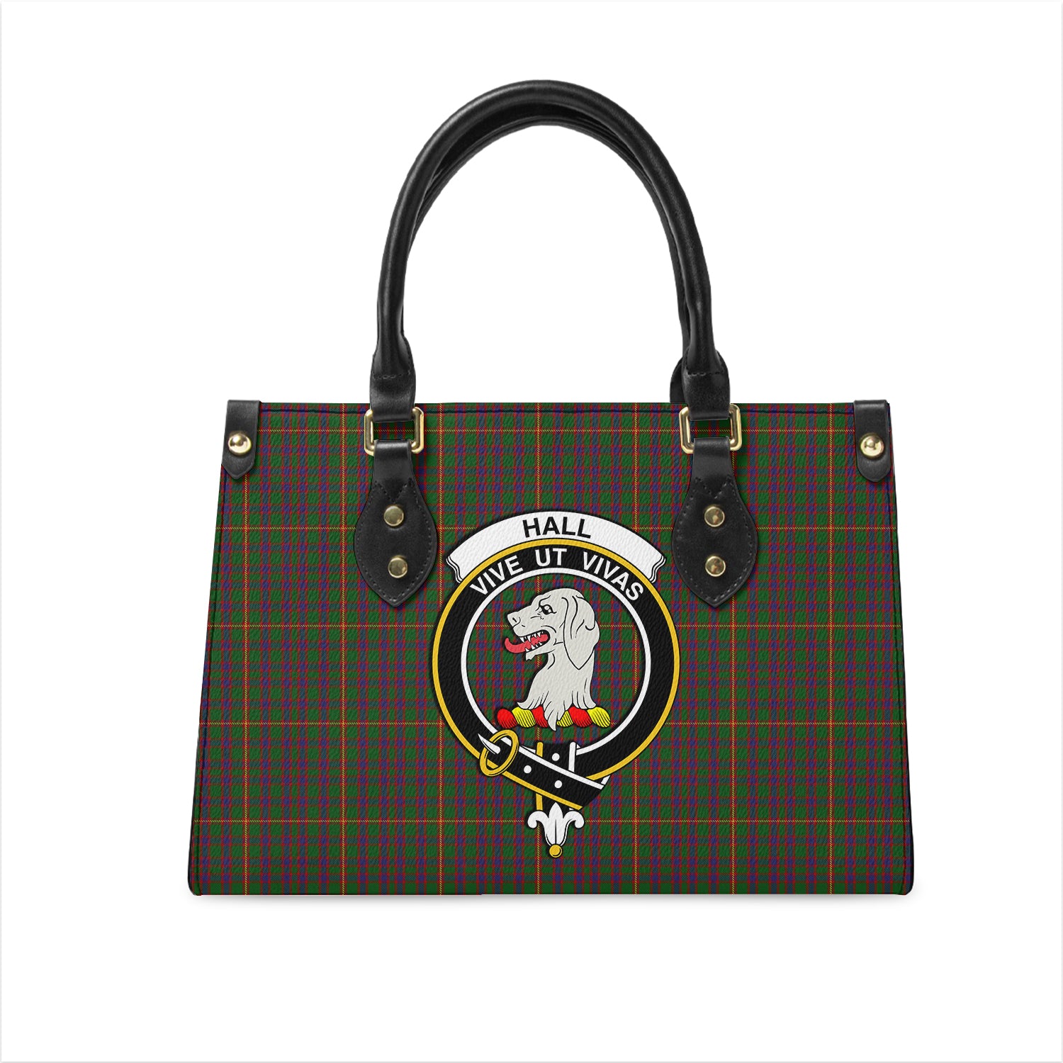 hall-tartan-leather-bag-with-family-crest