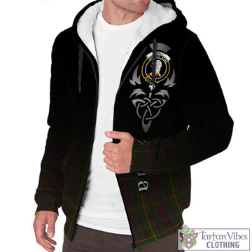 Hall Tartan Sherpa Hoodie Featuring Alba Gu Brath Family Crest Celtic Inspired