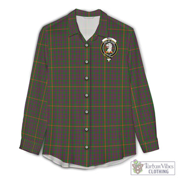 Tartan Vibes Clothing Hall Tartan Womens Casual Shirt with Family Crest