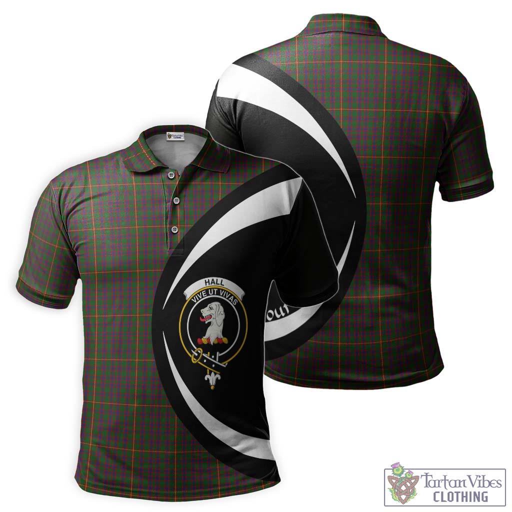 Hall Tartan Men's Polo Shirt with Family Crest Circle Style Kid - Tartan Vibes Clothing