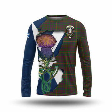 Tartan Vibes Clothing Hall Tartan Family Crest Long Sleeve T-Shirt Scottish Thistle Celtic Inspired