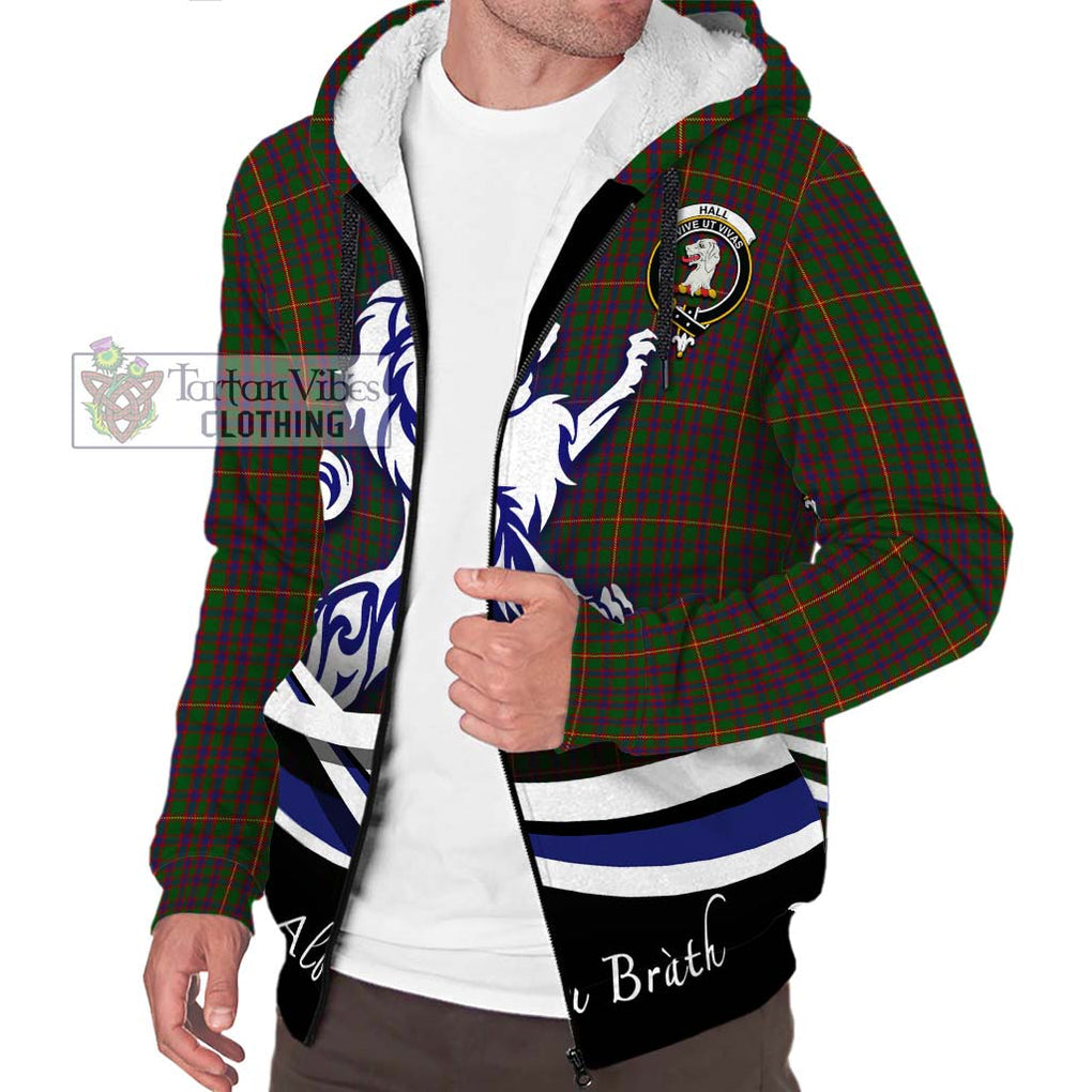 Hall Tartan Sherpa Hoodie with Alba Gu Brath Regal Lion Emblem Unisex S - Tartanvibesclothing Shop