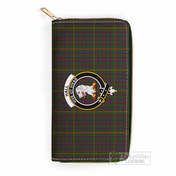 Hall Tartan Women's Leather Wallet with Family Crest