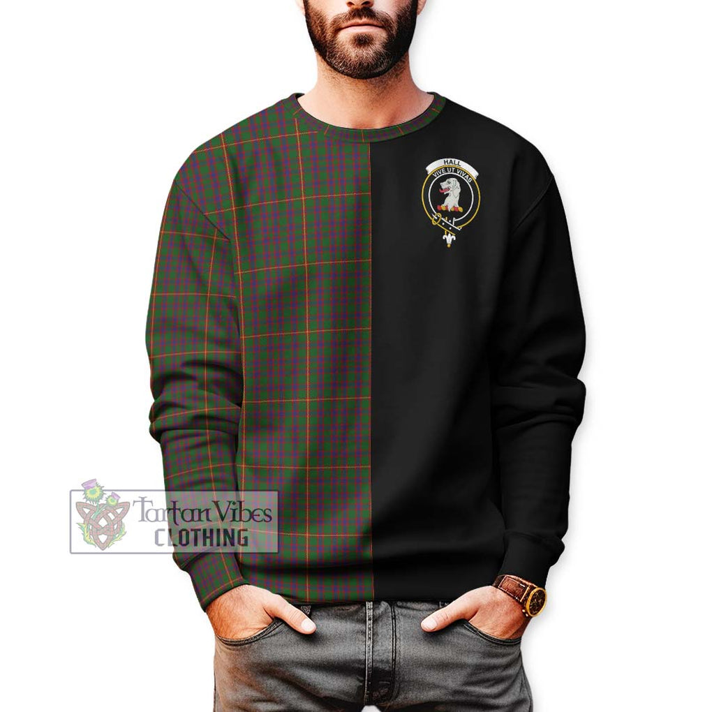 Hall Tartan Sweatshirt with Family Crest and Half Of Me Style Unisex - Tartanvibesclothing Shop
