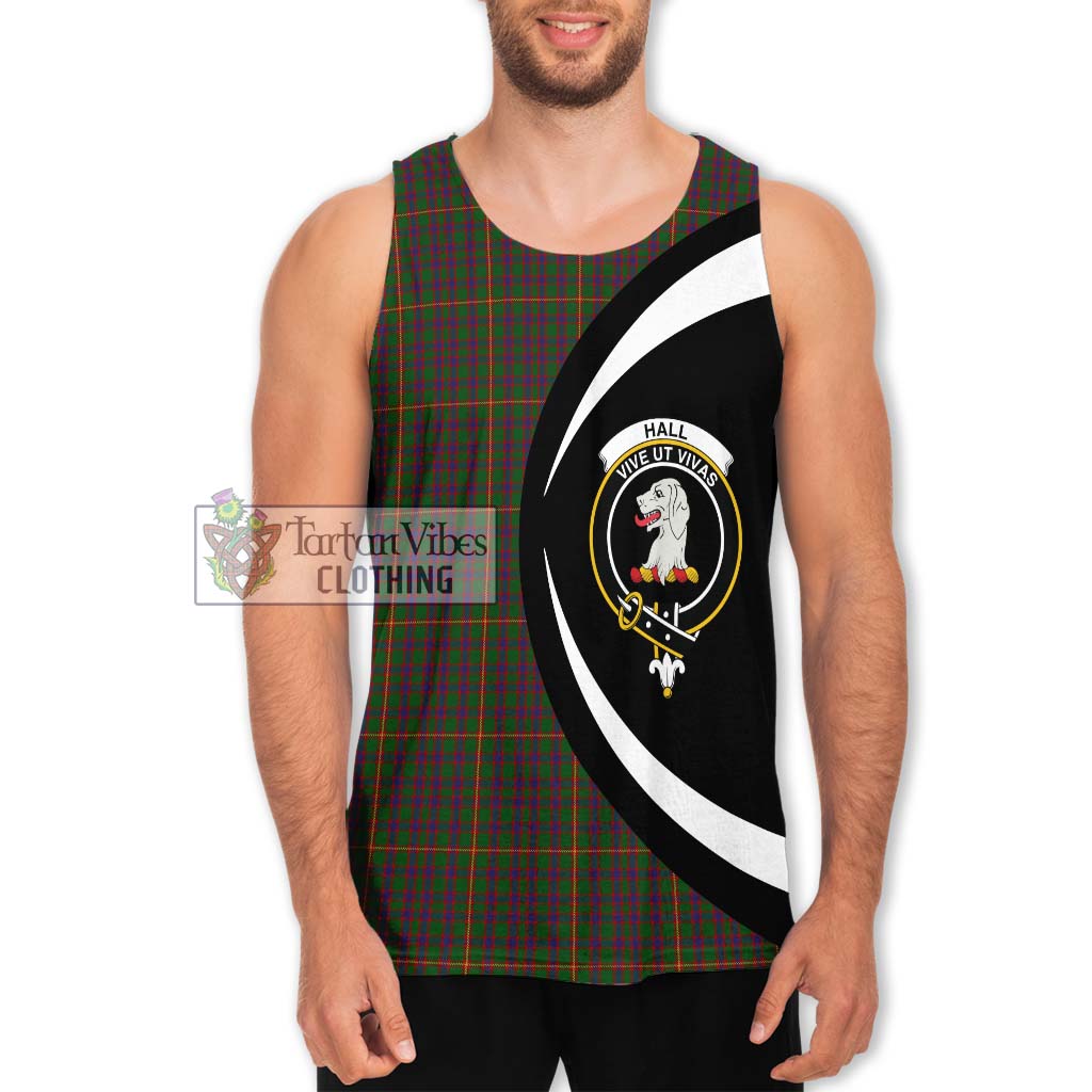Hall Tartan Men's Tank Top with Family Crest Circle Style Men - Tartan Vibes Clothing