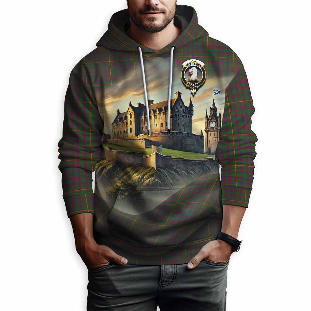 Tartan Vibes Clothing Hall Tartan Family Crest Hoodie with Scottish Ancient Castle Style