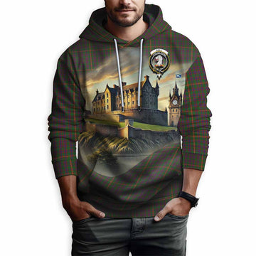 Tartan Vibes Clothing Hall Tartan Family Crest Hoodie with Scottish Ancient Castle Style